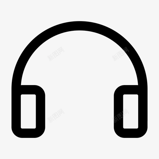 耳机音频收听图标svg_新图网 https://ixintu.com 图标 基本 声音 收听 耳机 音乐 音频