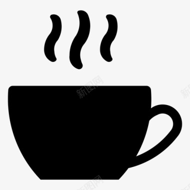 热咖啡杯子饮用设备图标图标