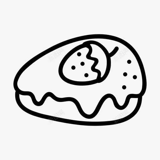 芝士蛋糕面包房甜点图标svg_新图网 https://ixintu.com 手绘 甜点 芝士 草莓 蛋糕 面包房 食品