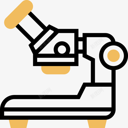 显微镜医用162黄影图标svg_新图网 https://ixintu.com 医用 显微镜 黄影