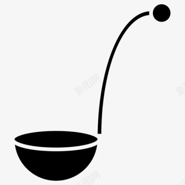 勺厨具实心图标图标