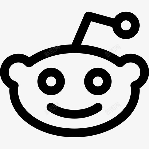 Reddit社交网络25线性图标svg_新图网 https://ixintu.com Reddit 社交 线性 网络