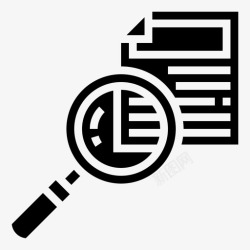 解决方案文档搜索查找审阅图标高清图片