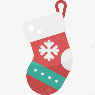 圣诞袜圣诞装饰12扁平图标图标