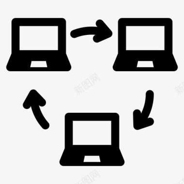 计算机网络连接数据图标图标