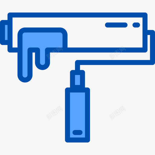 滚筒网页平面4蓝色图标svg_新图网 https://ixintu.com 平面设计 滚筒 网页 蓝色