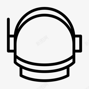 宇航员天文学头盔图标图标