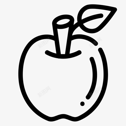 苹果水果健康图标svg_新图网 https://ixintu.com 健康 天然 水果 维生素 苹果