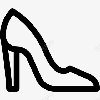 鞋童话10直线型图标图标