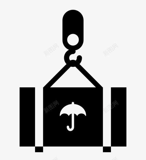 易碎集装箱起重机物流图标svg_新图网 https://ixintu.com 易碎 物流 货物 起重机 集装箱 雨伞