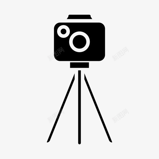 照相机摄像机拍摄图标svg_新图网 https://ixintu.com 三脚架 拍摄 摄像机 摄影 照相机