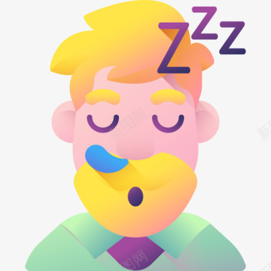 睡眠表情图53彩色图标图标