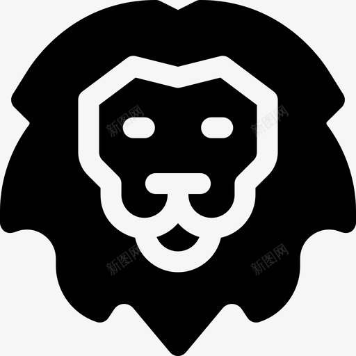 狮子野生动物34填充物图标svg_新图网 https://ixintu.com 填充 狮子 野生动物