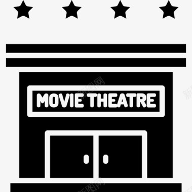 电影院电影院64字形图标图标