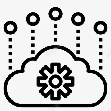 云网络网络技术12线性图标图标