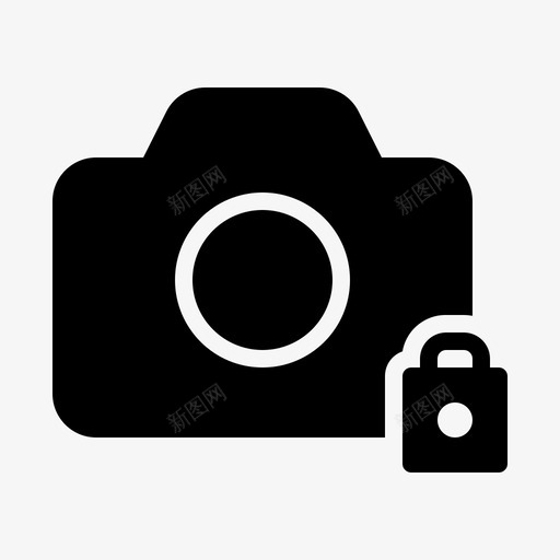 相机锁挂锁照片图标svg_新图网 https://ixintu.com 实心 挂锁 摄影 照片 相机 视频