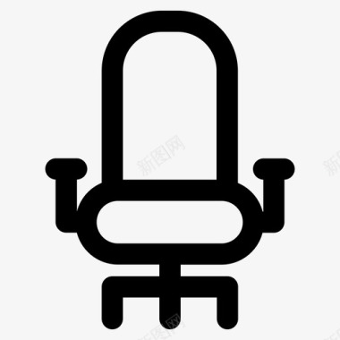 办公椅家具坐下图标图标