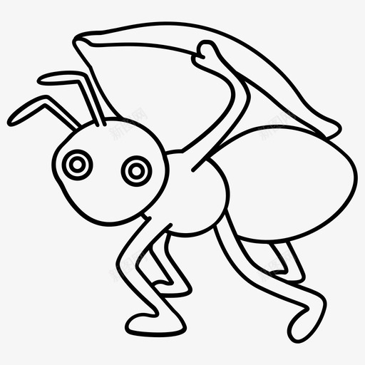 蚂蚁伊索搬运图标svg_新图网 https://ixintu.com 伊索 大纲 寓言 工人 工作 搬运 童话 蚂蚁