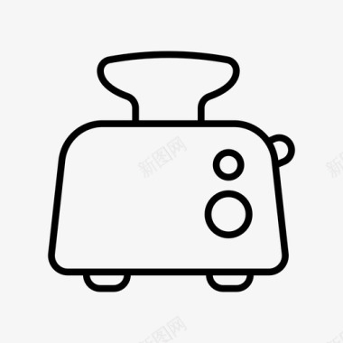 烤面包机烤肉叉烹饪图标图标