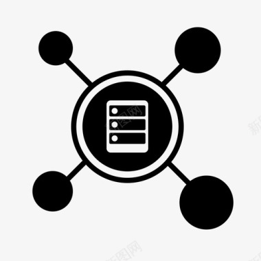 服务器连接云网络图标图标
