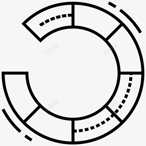 圆图数据分析饼图图标svg_新图网 https://ixintu.com 图标 圆图圆 数据分析 统计 进度 饼图