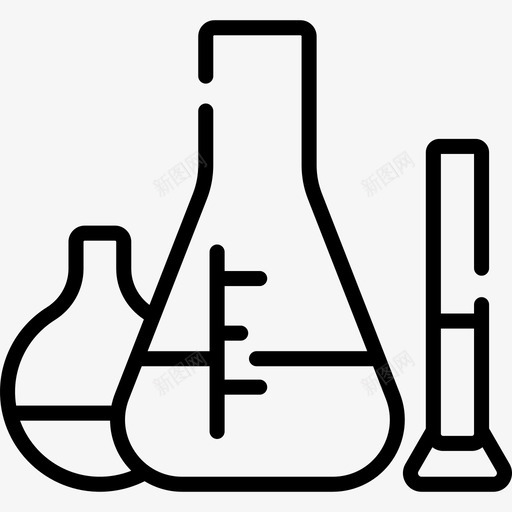 化学物质生物工程39线性图标svg_新图网 https://ixintu.com 化学 化学物 物质 生物工程 线性