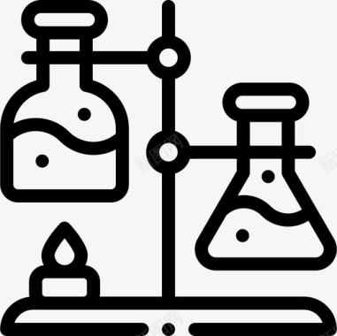 化学实验室22线性图标图标