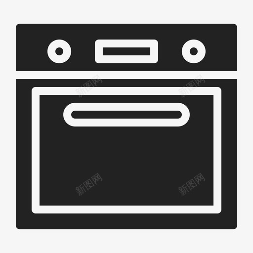 烤箱电器烹饪图标svg_新图网 https://ixintu.com 厨房 炉灶 烤箱 烹饪 电器 雕文