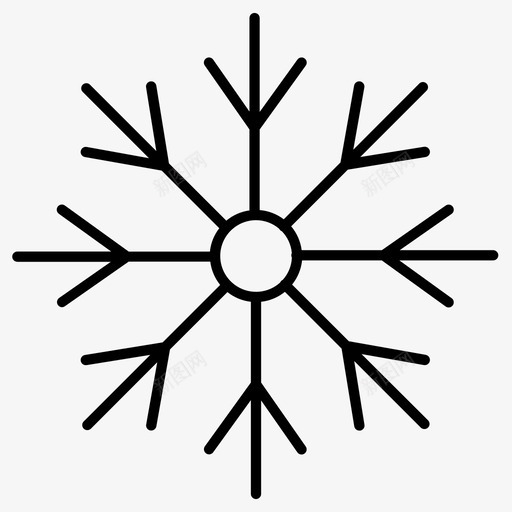 冬天冰雪图标svg_新图网 https://ixintu.com 冬天 雪花