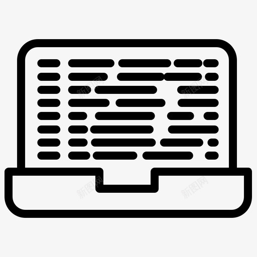 笔记本电脑代码图标svg_新图网 https://ixintu.com 代码 电脑 笔记本