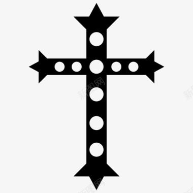 装饰性十字架基督教十字架基督教符号图标图标
