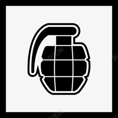 手榴弹军队炸弹图标图标