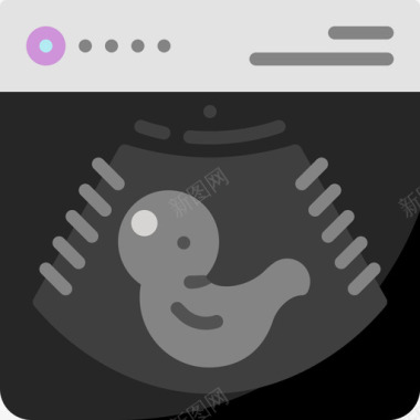 超声波婴儿淋浴46平板图标图标