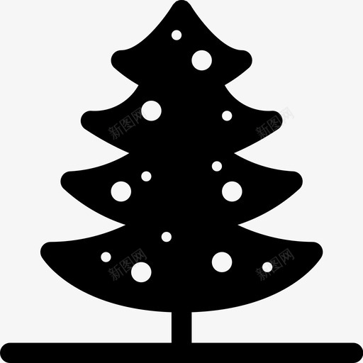 圣诞节圣诞树装饰图标svg_新图网 https://ixintu.com 圣诞树 圣诞节 新年 装饰