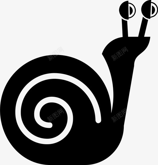 蜗牛动物壳图标svg_新图网 https://ixintu.com 动物 蜗牛