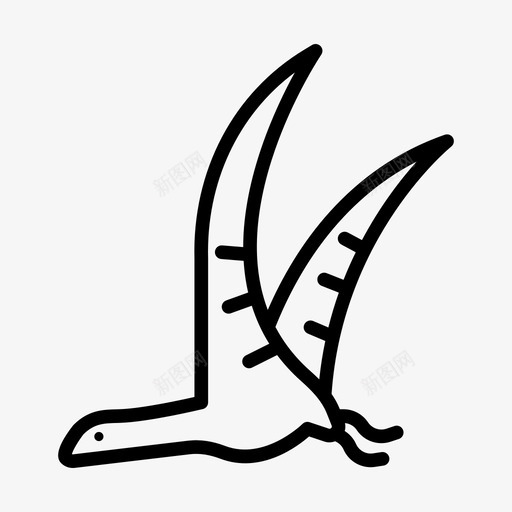 翼龙恐龙10线状图标svg_新图网 https://ixintu.com 恐龙 游戏翼龙 线状 翼龙