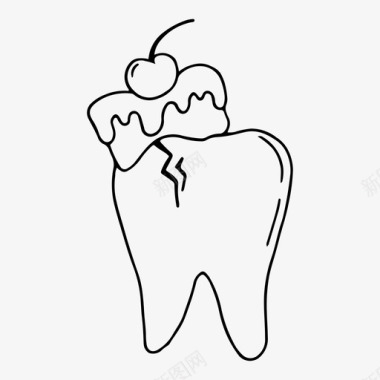 蛀牙牙齿护理牙医图标图标