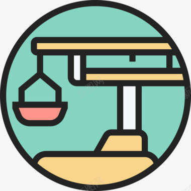 刻度生物化学12线性颜色图标图标