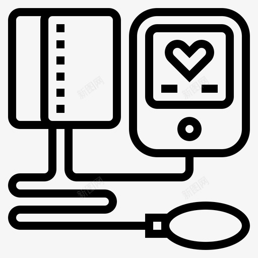 血压袖套血压袖带保健图标svg_新图网 https://ixintu.com 保健 医学 心脏 概要 血压 袖套 袖带