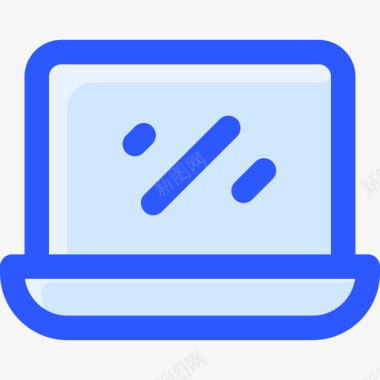 笔记本电脑商务金融16蓝色图标图标