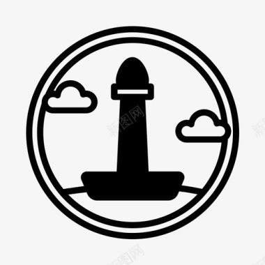 印尼蒙纳斯地标雅加达纪念碑图标图标