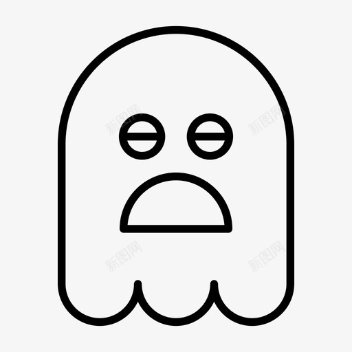 幽灵昏昏欲睡表情符号图标svg_新图网 https://ixintu.com 万圣节 幽灵 昏昏欲睡 符号 表情