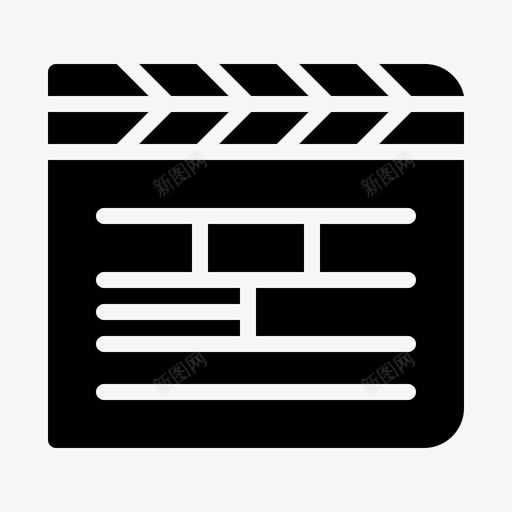 隔板电影院电影图标svg_新图网 https://ixintu.com 固体 工业 摄影 电影 电影院 隔板