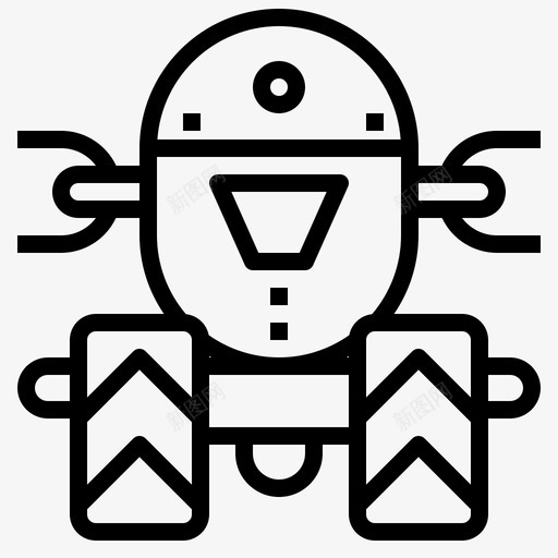 机器人人工智能94线性图标svg_新图网 https://ixintu.com 人工智能 机器人 线性