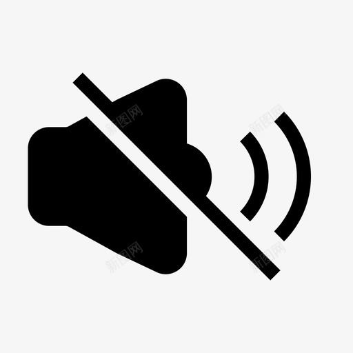 扬声器关闭音频静音图标svg_新图网 https://ixintu.com 关闭 加粗 声音 扬声器 随机 静音 音量 音频