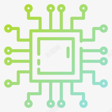 电路硬件43梯度图标图标