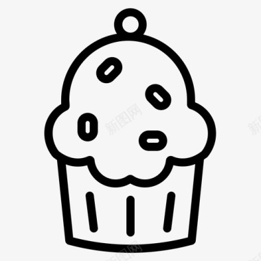 纸杯蛋糕松饼甜点图标图标