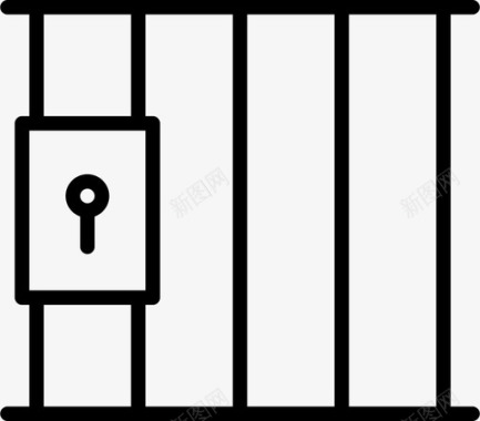 监狱罪犯拘留所图标图标