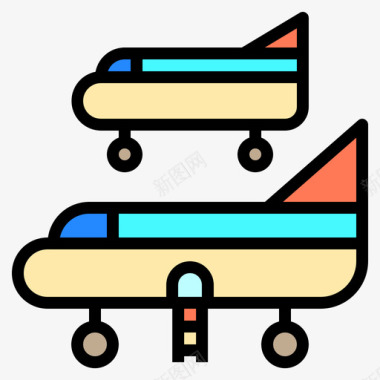 飞机机场151线颜色图标图标