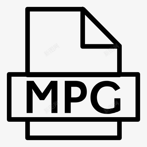 mpg扩展名文件图标svg_新图网 https://ixintu.com mpg 扩展名 文件